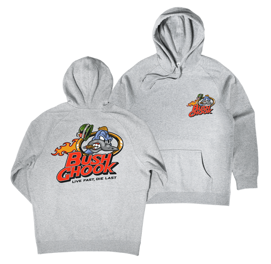 Brass Chook Hoodie Grey Hoodie Bush Chook