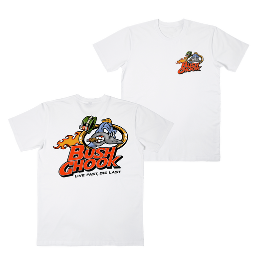 Brass Chook Tee White T-Shirts Bush Chook