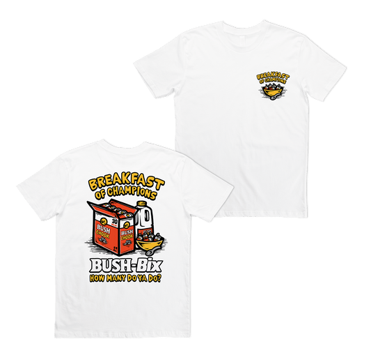 Bush-Bix Tee White T-Shirt Bush Chook