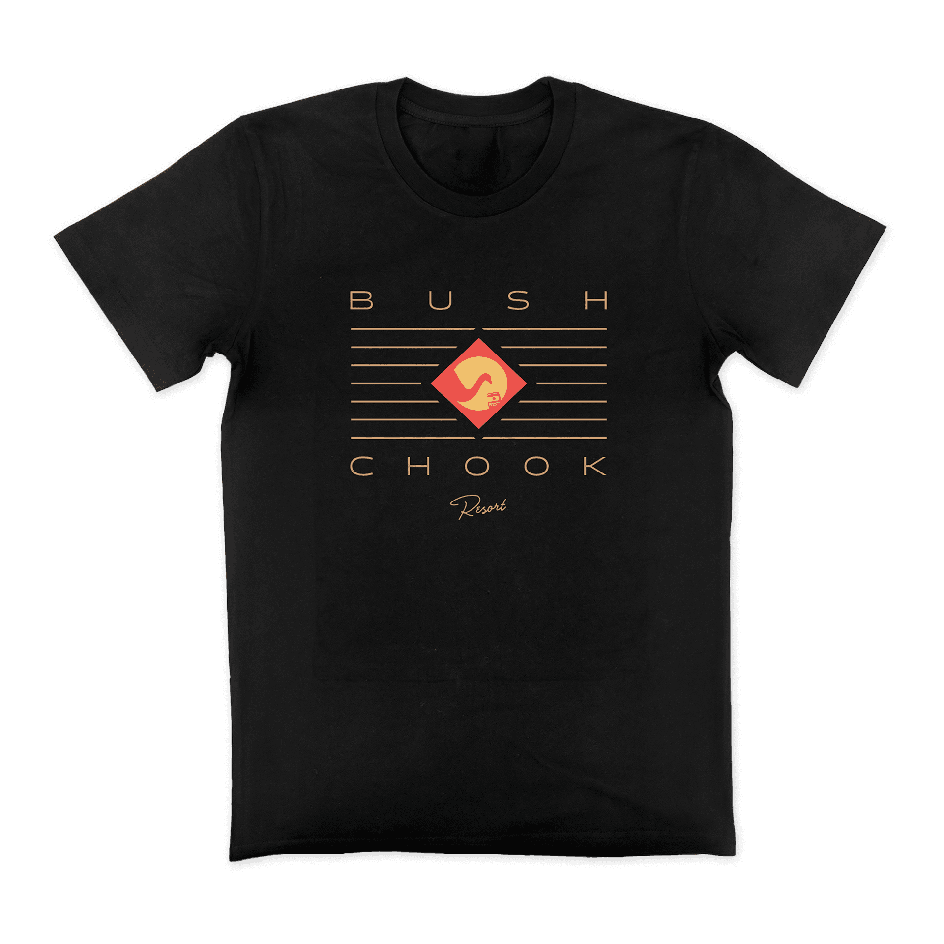 Bush Chook Resort Tee Black T-Shirt Bush Chook