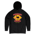 Chook Crossing Hoodie Black Hoodie Bush Chook