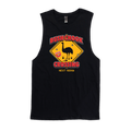 Chook Crossing Muscle Tee Black Muscle Bush Chook