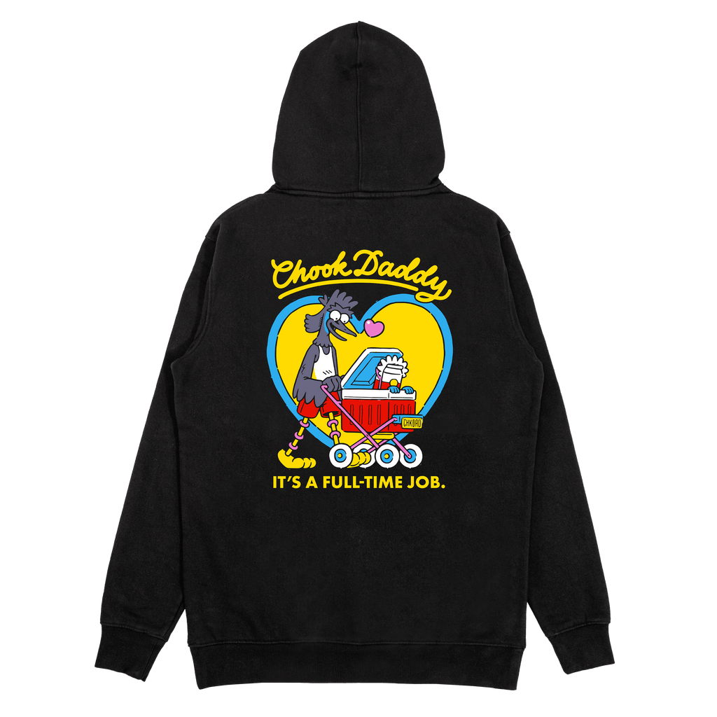 Chook Daddy Hoodie V2 Black Hoodie Bush Chook