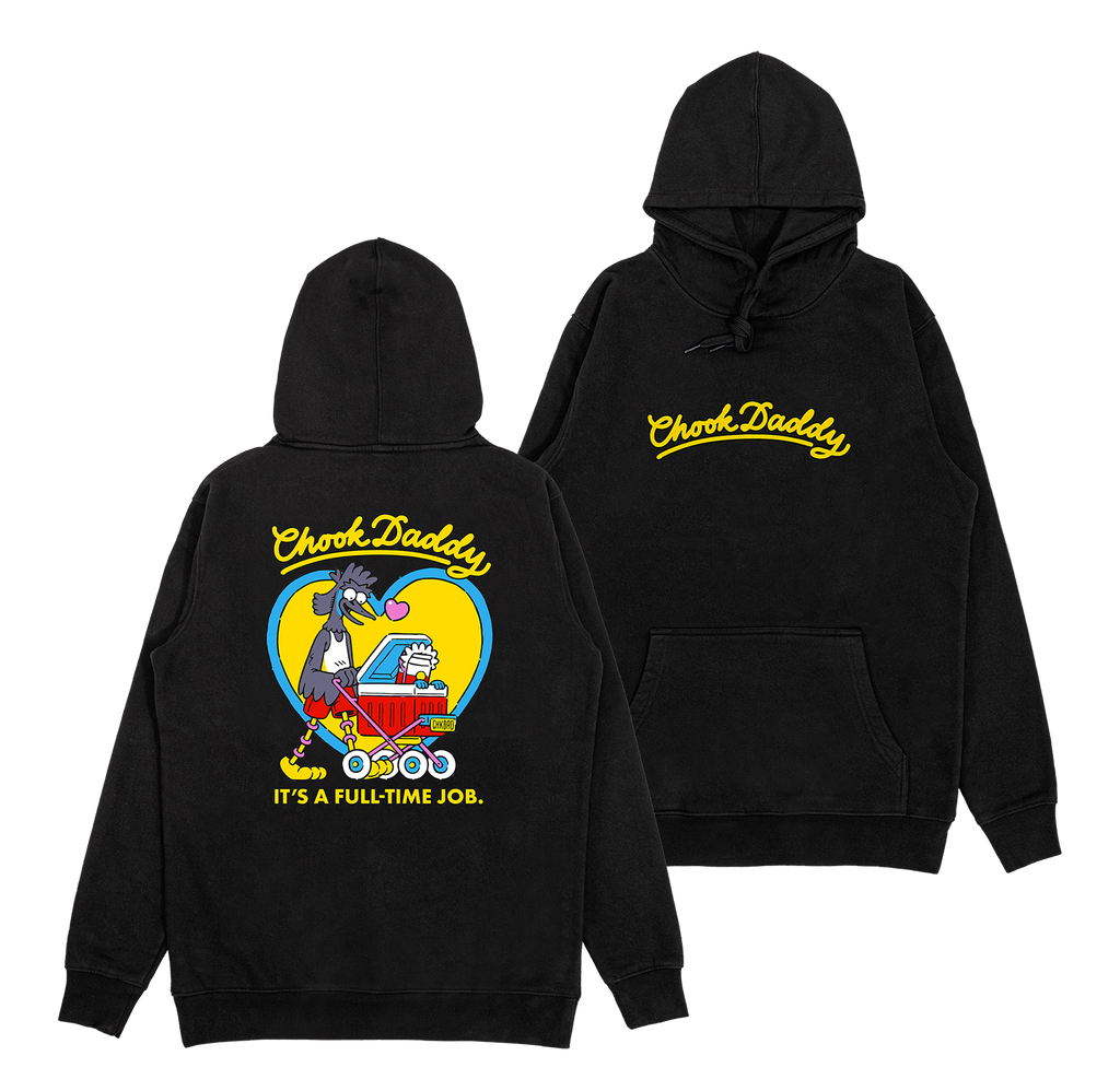 Chook Daddy Hoodie V2 Black Hoodie Bush Chook