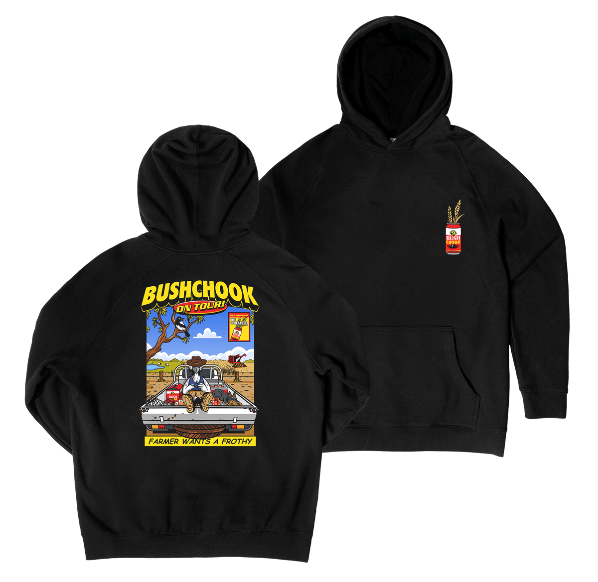 Chooks On Tour: Ningaloo Hoodie Black Hoodie Bush Chook