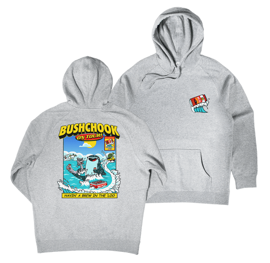 Chooks On Tour: Ningaloo Hoodie Grey Hoodie Bush Chook