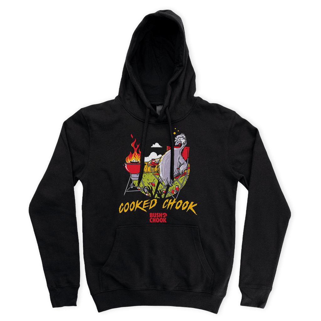 Cooked Chook Hoodie Black Hoodie Bush Chook