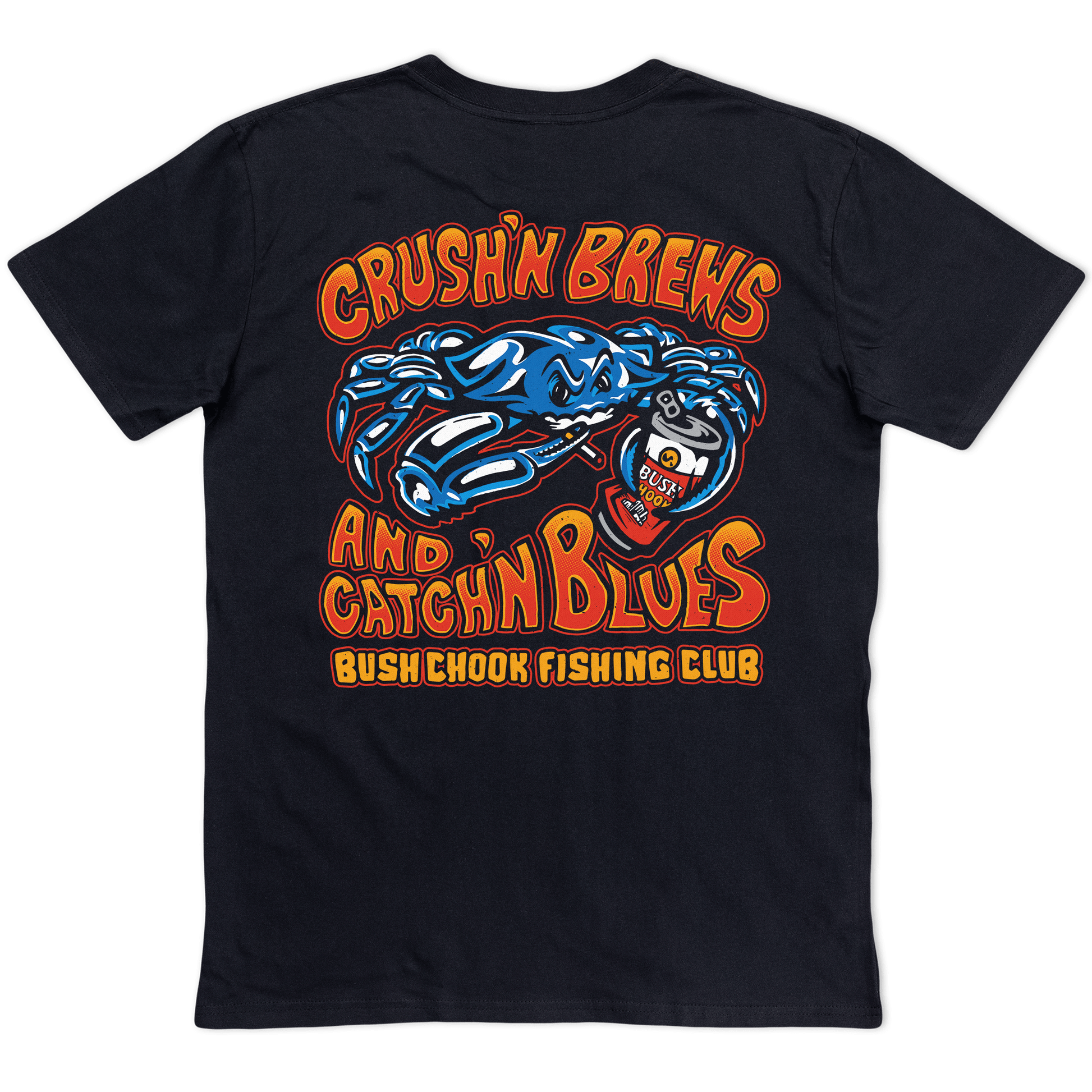 Crush'n Brews Tee Black T-Shirt Bush Chook