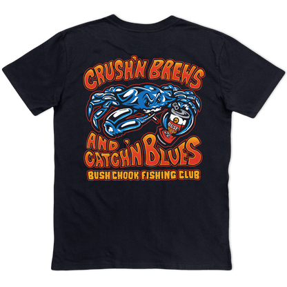 Crush'n Brews Tee Black T-Shirt Bush Chook