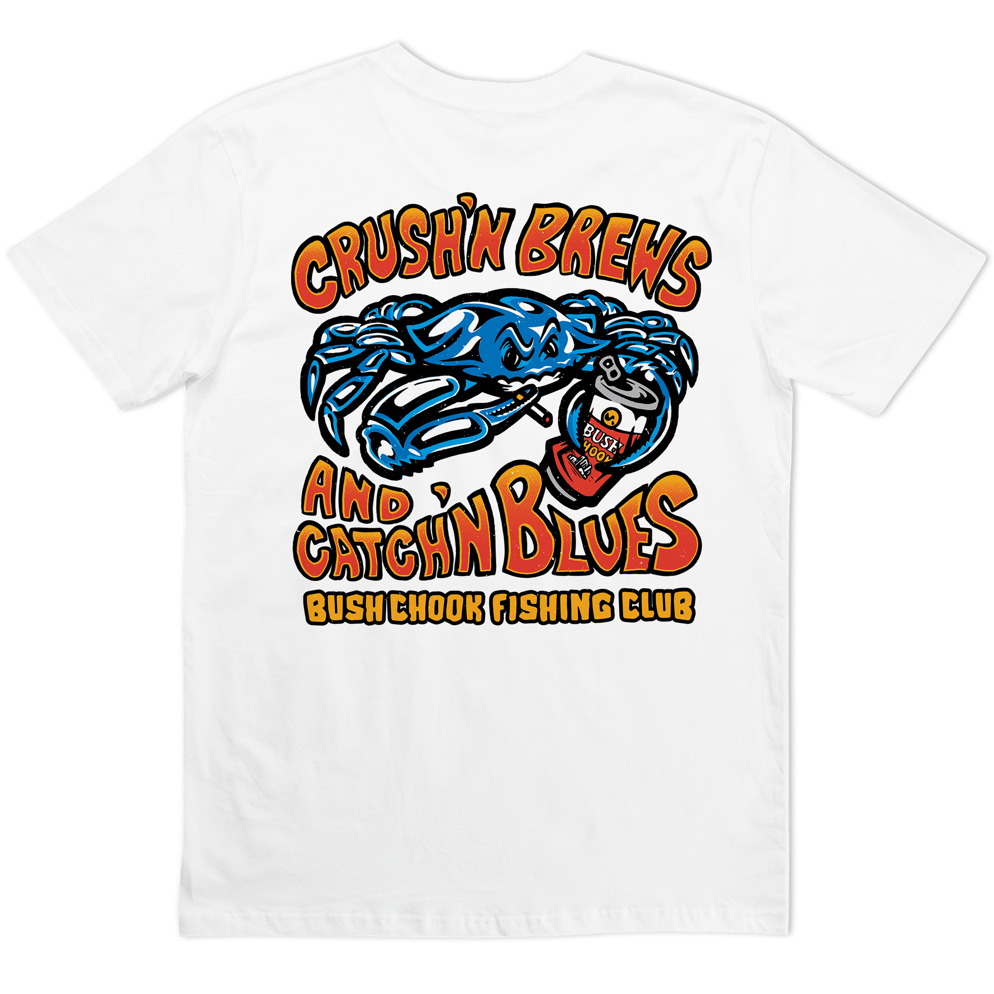 Crush'n Brews Tee White T-Shirt Bush Chook