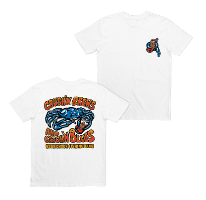 Crush'n Brews Tee White T-Shirt Bush Chook