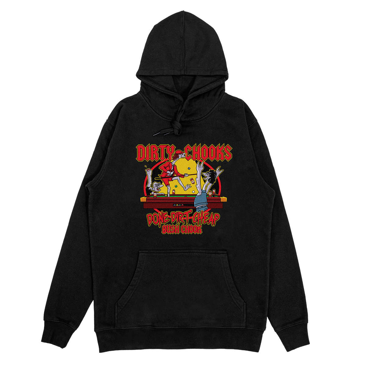 Dirty Chooks Hoodie Black Hoodie Bush Chook