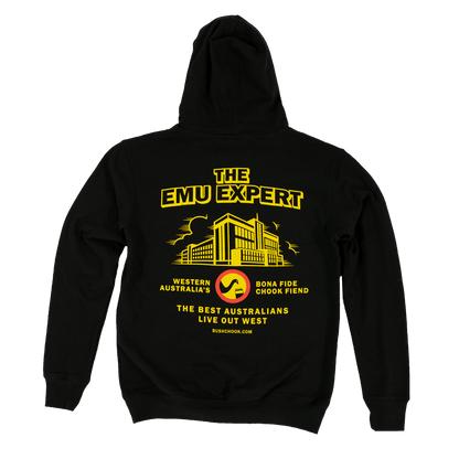 Emu Expert Hoodie Black Hoodie Bush Chook