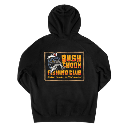 Fishing Club Hoodie Black Hoodie Bush Chook