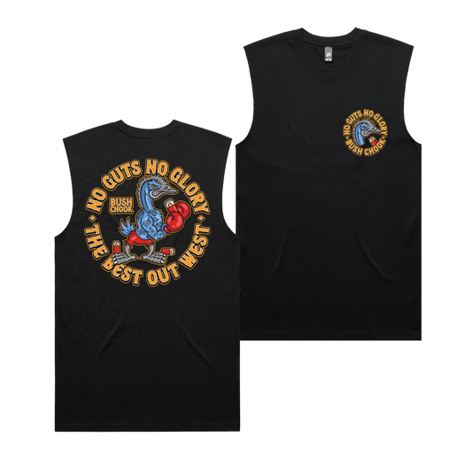Glory Muscle Tee Black Muscle Tank Bush Chook