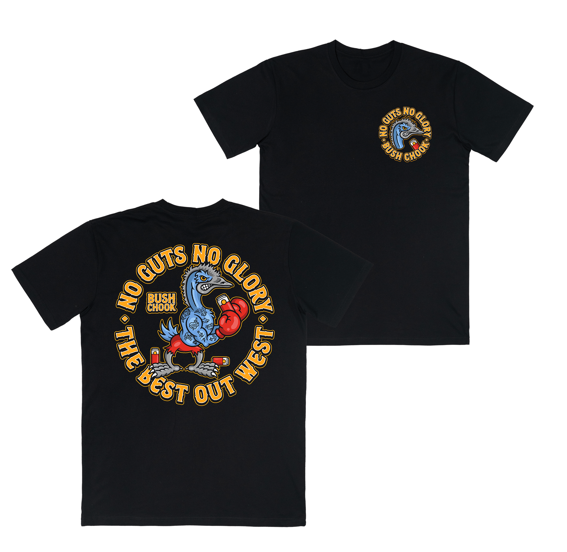 Glory Tee Black T-Shirt Bush Chook