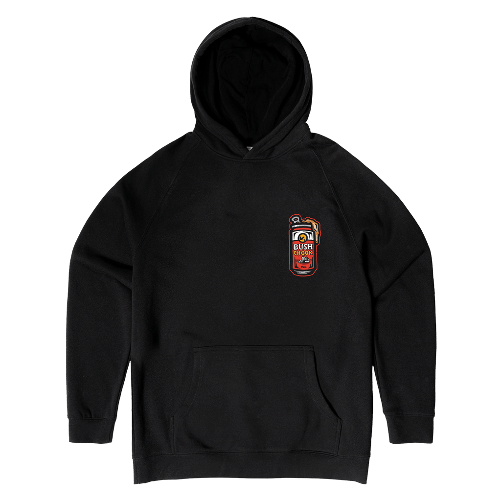 Gutted Hoodie Black Hoodie Bush Chook