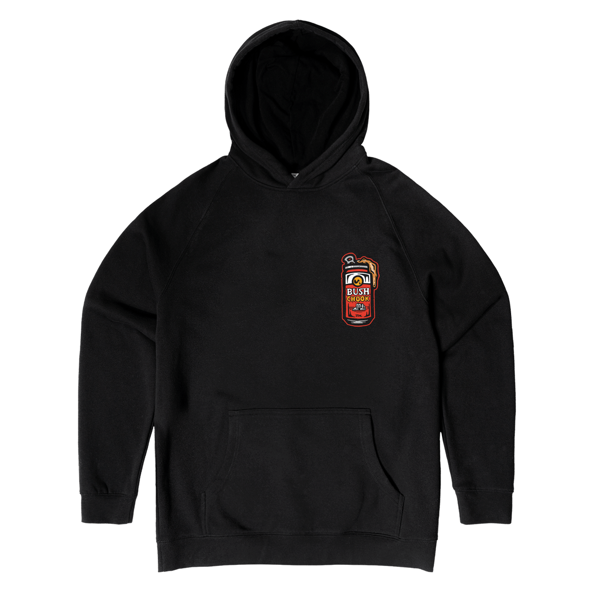 Gutted Hoodie Black Hoodie Bush Chook