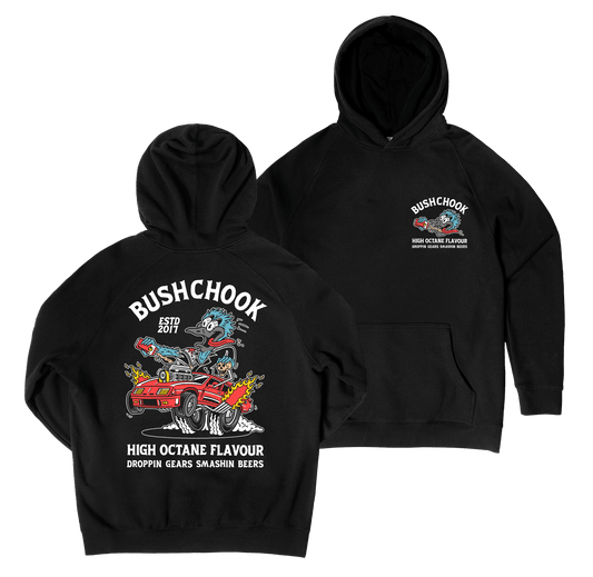 High Octane Hoodie Black Hoodie Bush Chook
