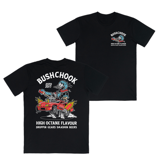 High Octane Tee Black T-Shirts Bush Chook