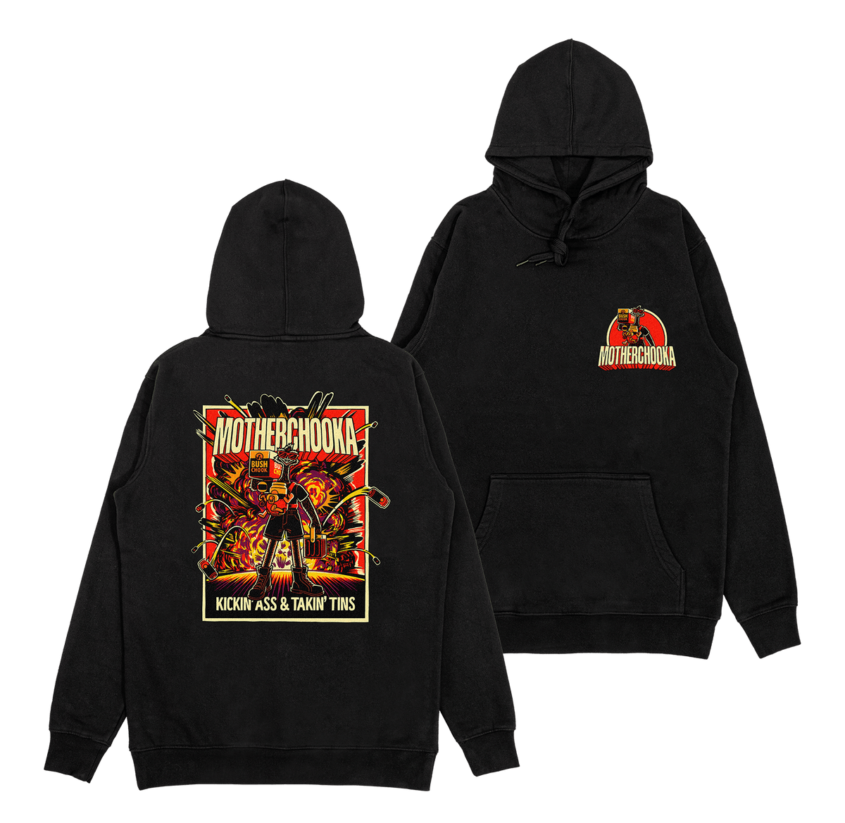 Motherchooka Hoodie Black Hoodie Bush Chook