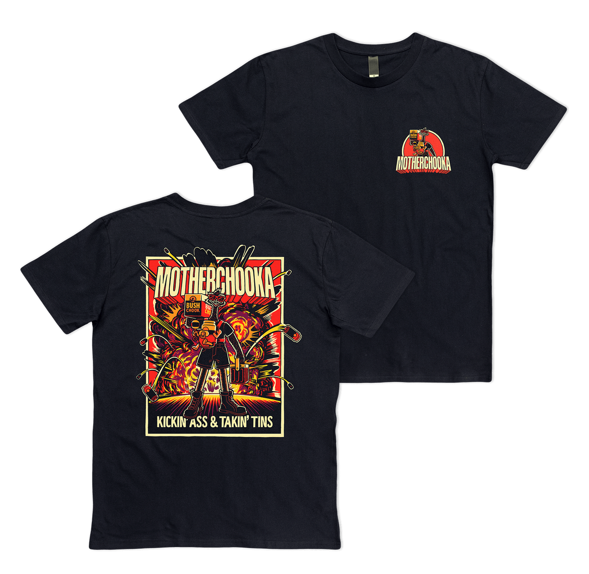 Motherchooka Tee Black Shirts & Tops Bush Chook