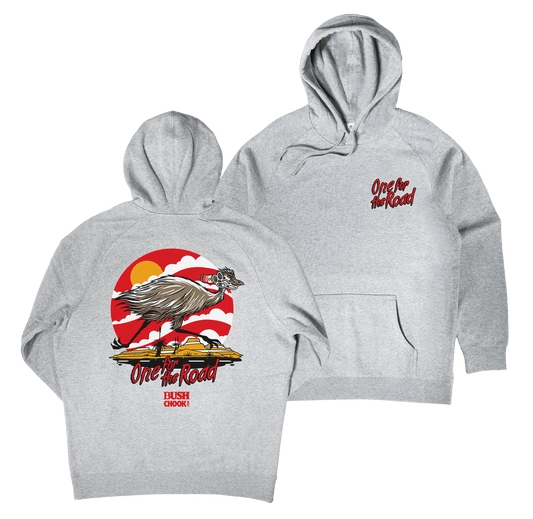 One For the Road Hoodie Grey Hoodie Bush Chook