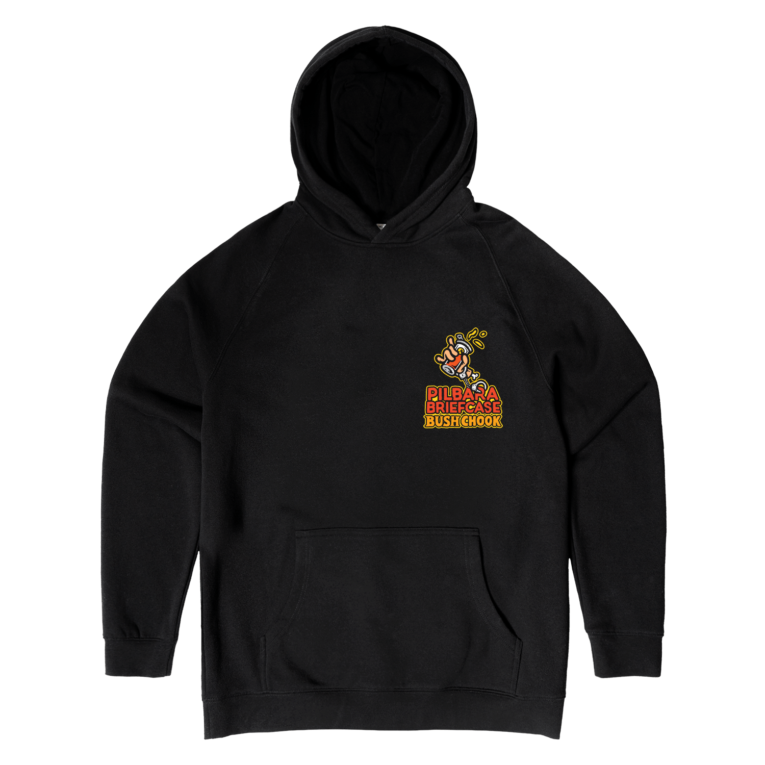 Pilbara Briefcase 2 Hoodie Black Hoodie Bush Chook
