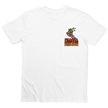 Pilbara Briefcase 2 Tee White T-Shirt Bush Chook