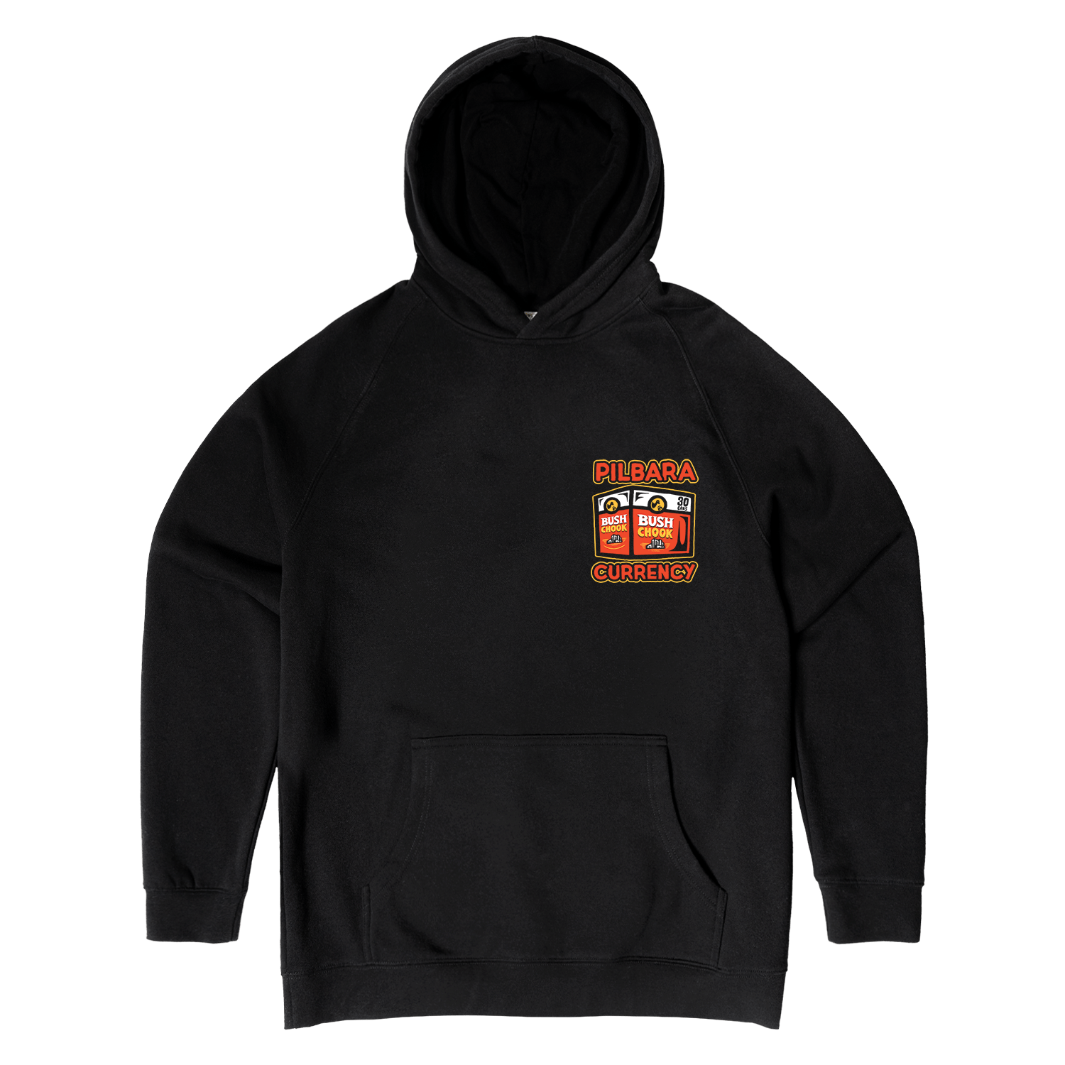 Pilbara Currency 2 Hoodie Black Hoodie Bush Chook