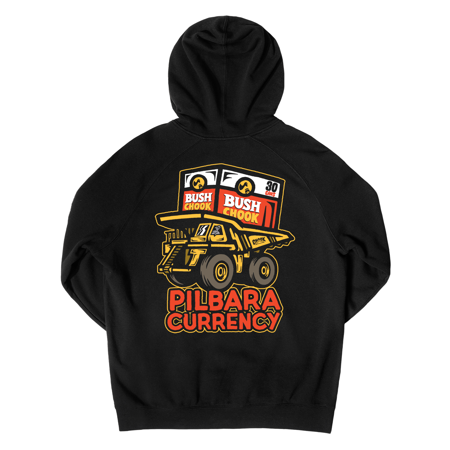 Pilbara Currency 2 Hoodie Black Hoodie Bush Chook