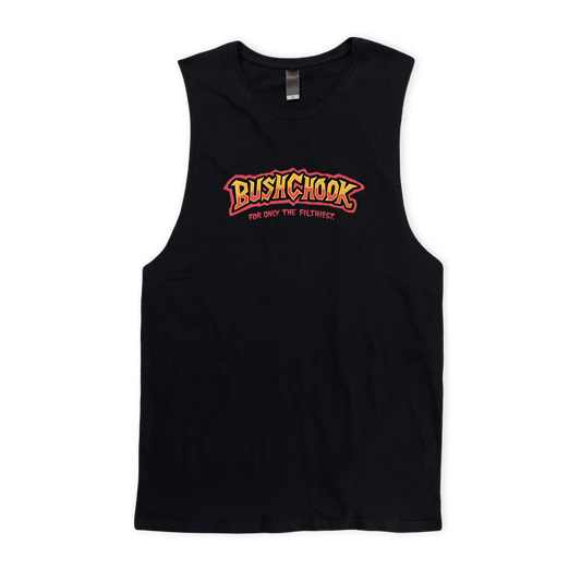 Tag Muscle Tee Black Muscle Bush Chook