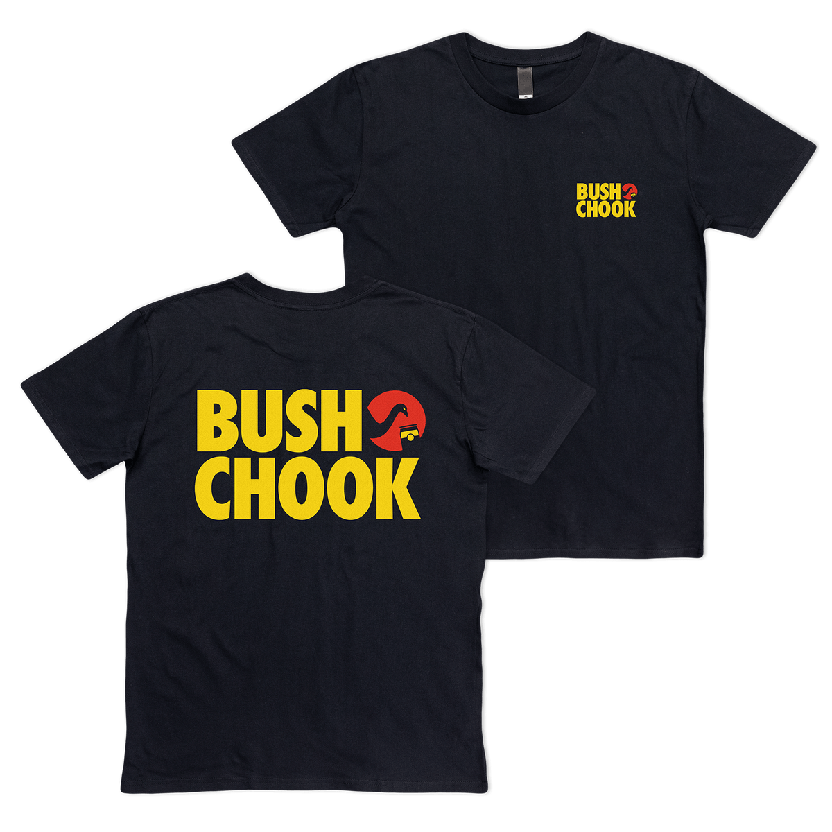 Vintage 2 Black Tee T-Shirt Bush Chook