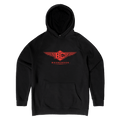 Wings Hoodie Black Hoodie Bush Chook