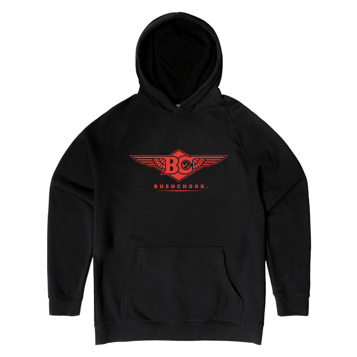 Wings Hoodie Black Hoodie Bush Chook