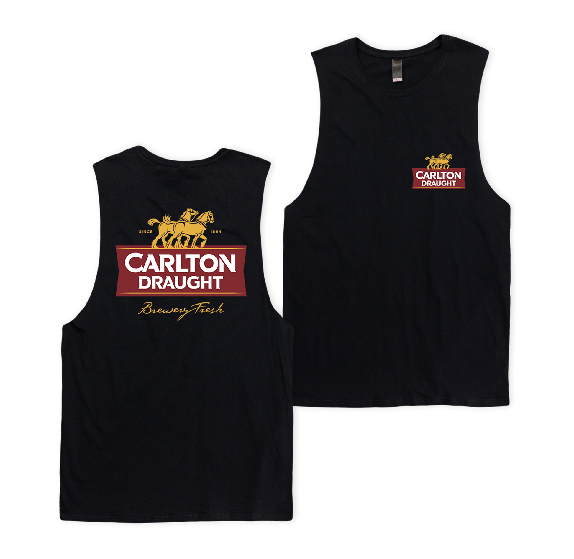 Carlton Draught Classic Muscle Tee Black Muscle Tanks Carlton Draught