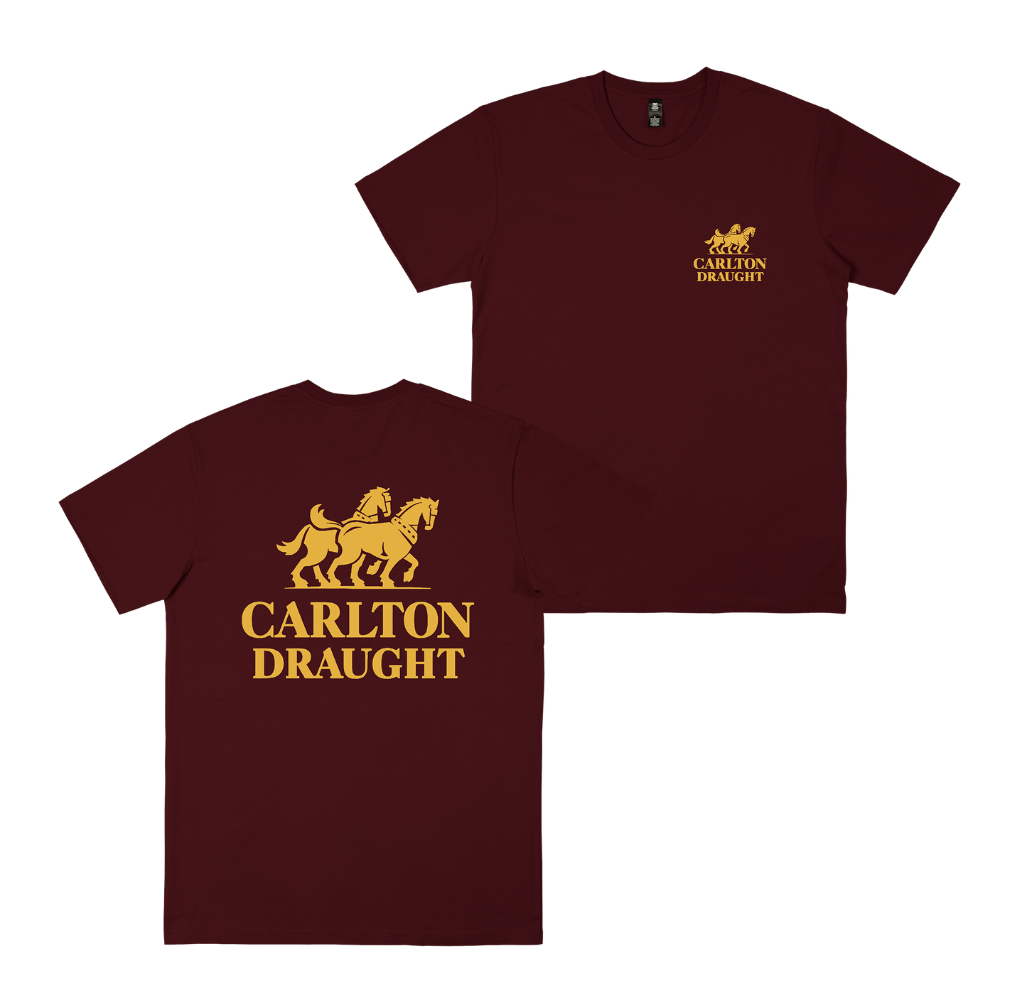 Carlton Draught Current Tee Burgundy T-Shirt Carlton Draught