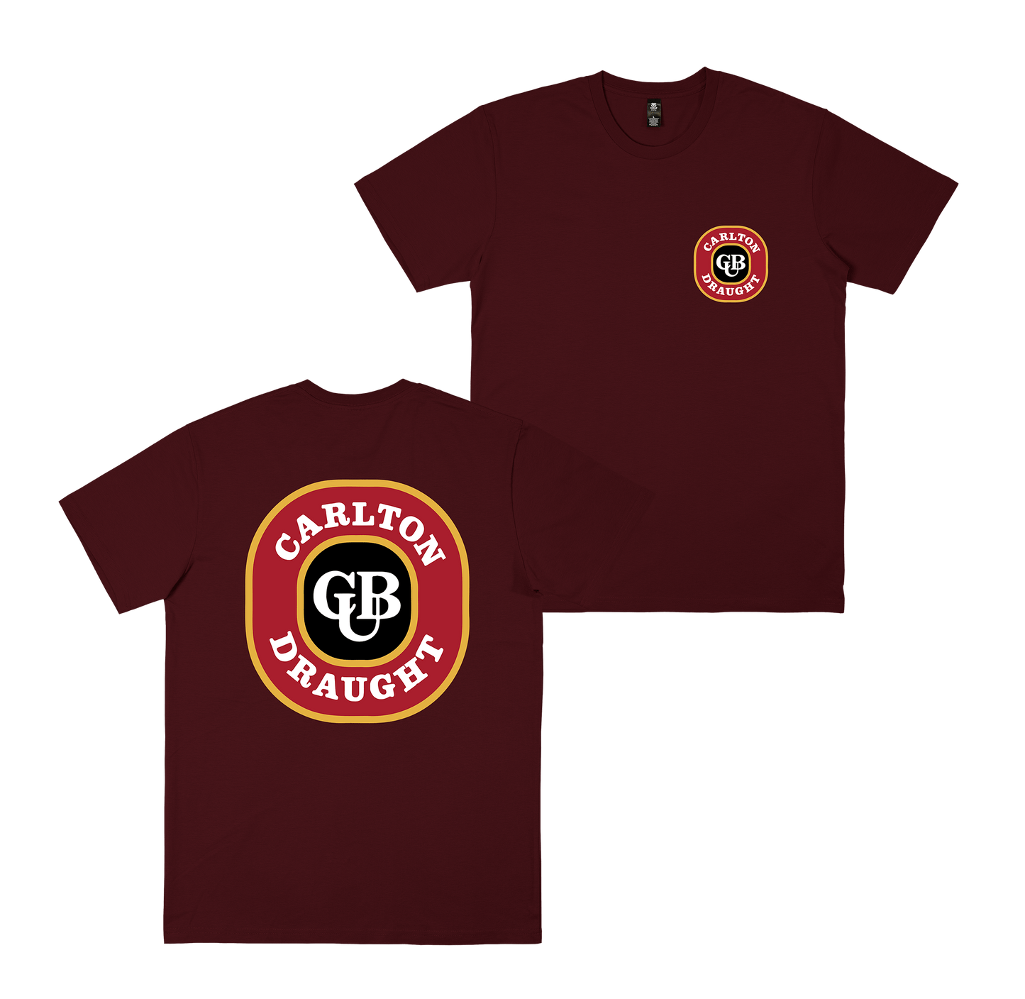 Carlton Draught Vintage Tee Burgundy T-Shirt Carlton Draught