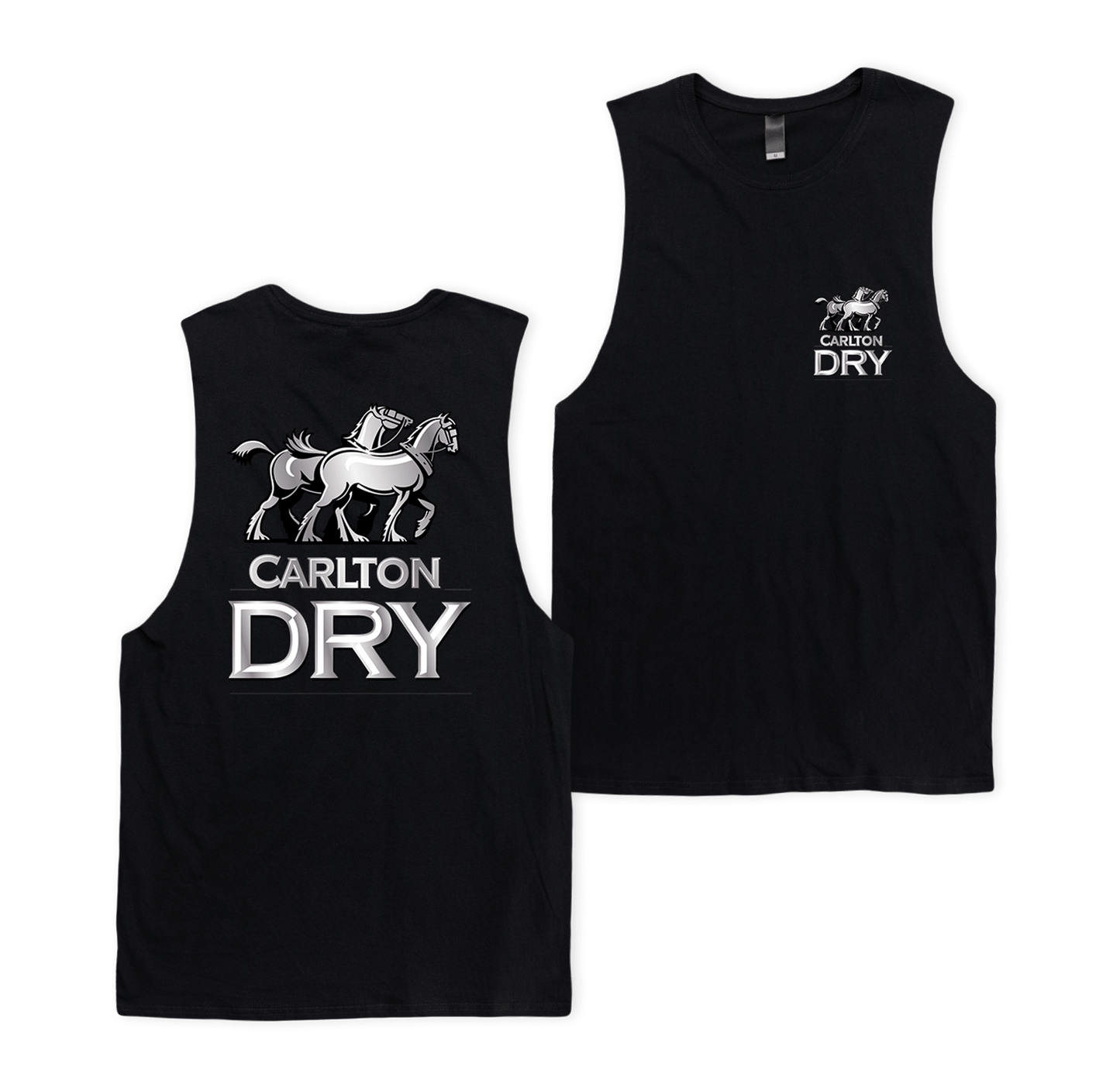 Carlton Dry Classic Muscle Tee Black Muscle Tanks Carlton Dry