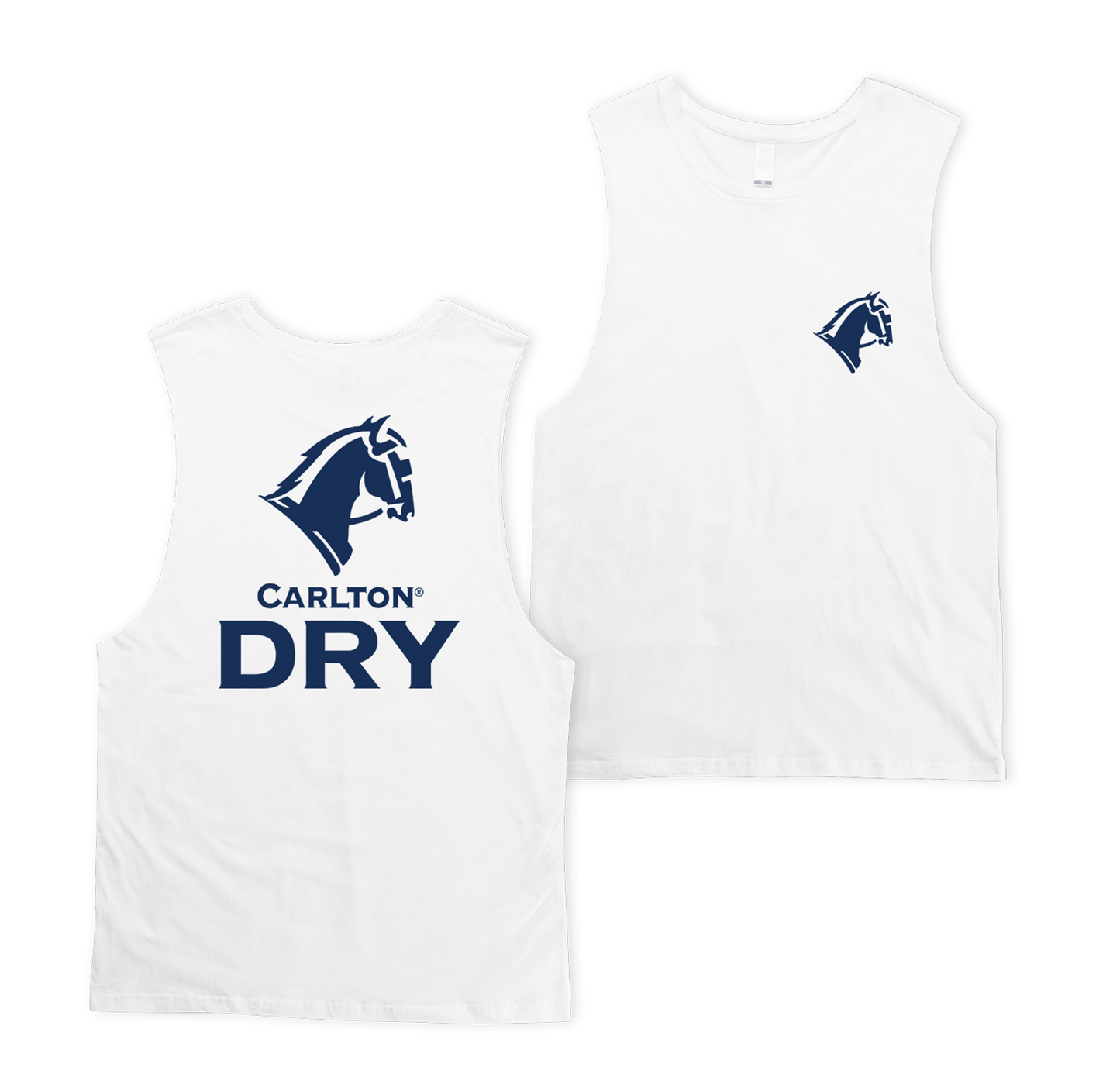 Carlton Dry Current Muscle Tee White Muscle Tanks Carlton Dry