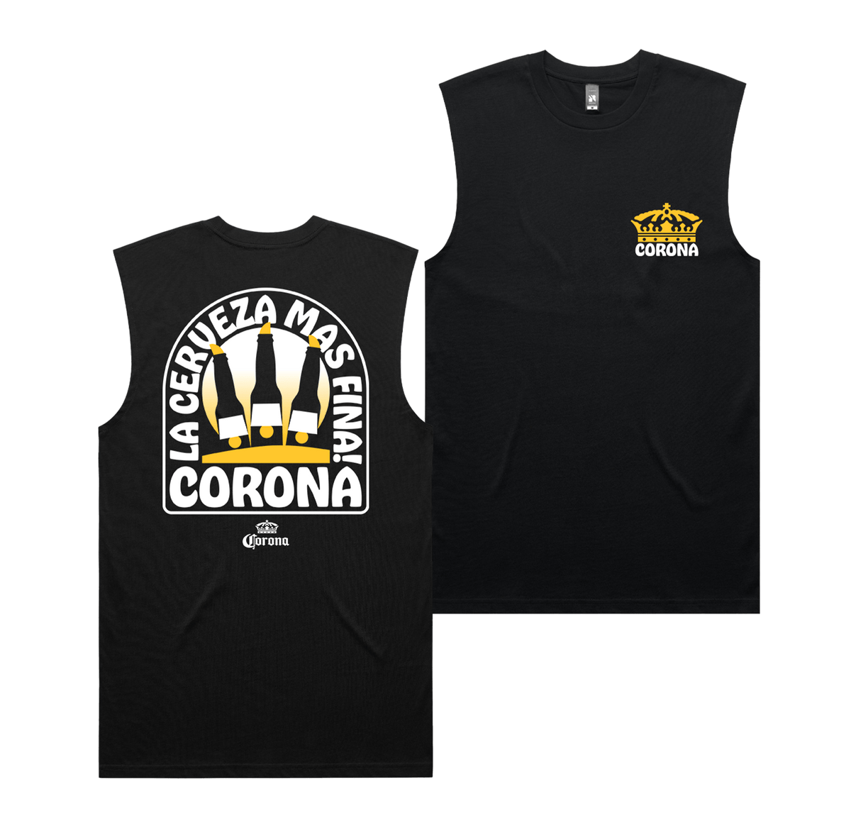 Beach Bum Muscle Tee Black T-Shirt Corona