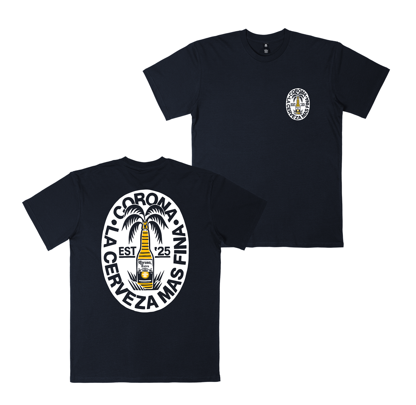 Beach Flora Tee Navy T-Shirt Corona