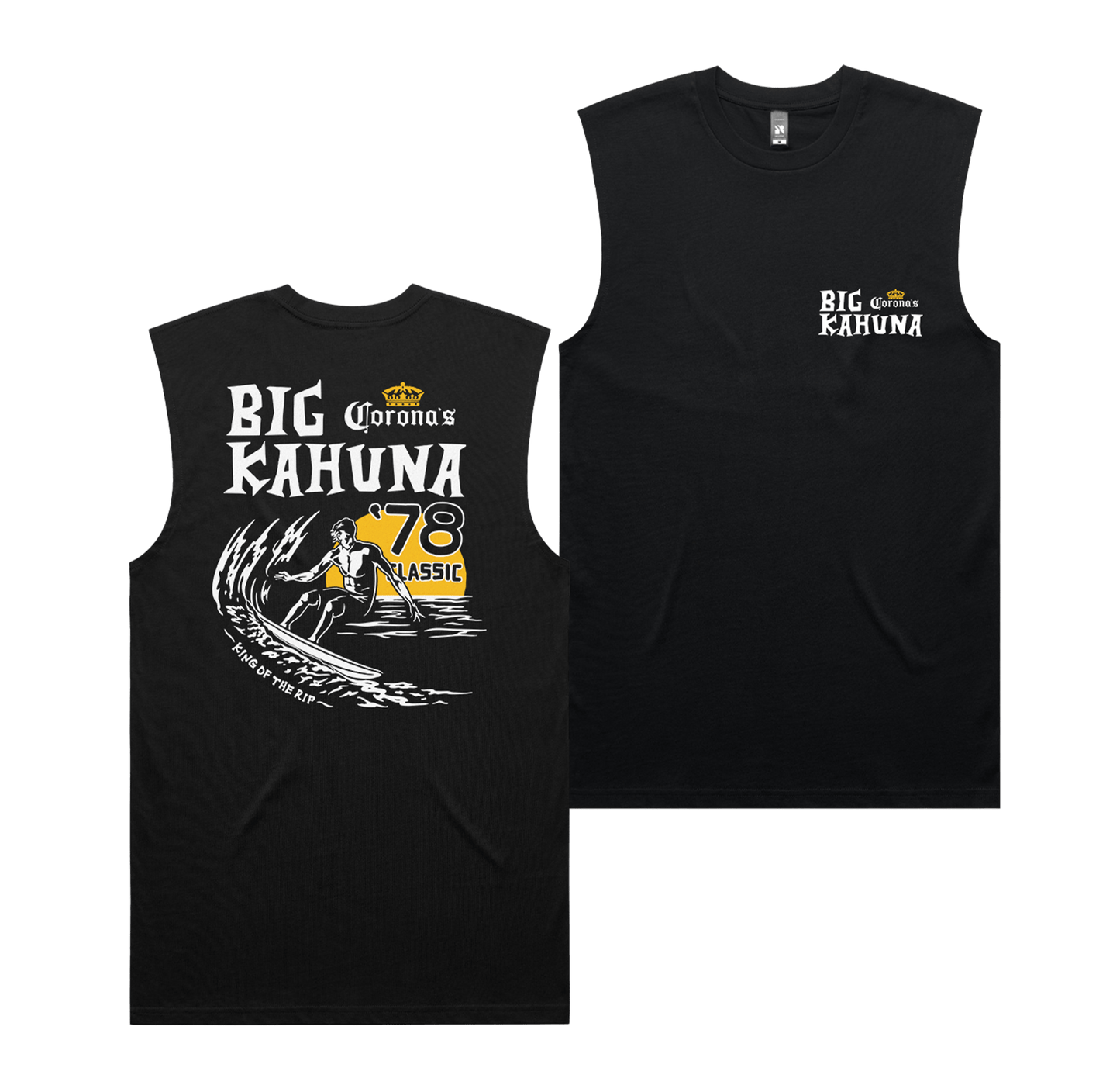 Big Kahuna Muscle Tee Black Muscle Corona