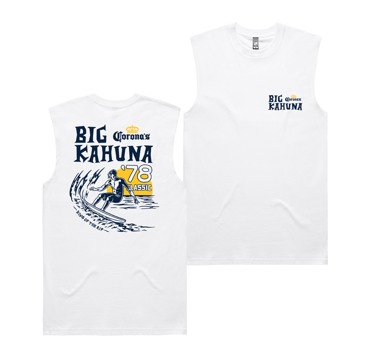 Big Kahuna Muscle Tee White Muscle Corona