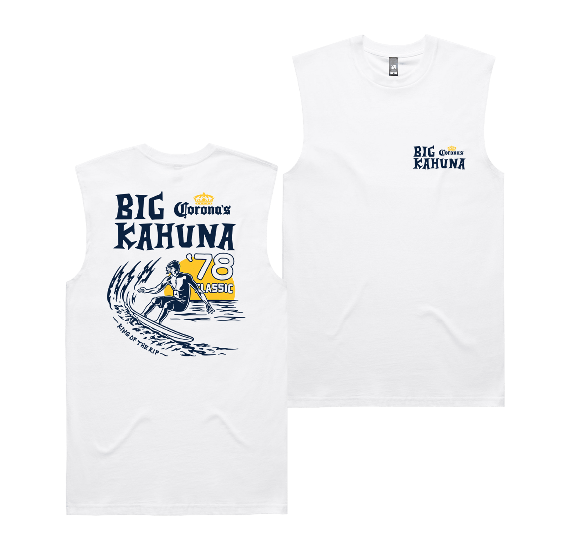 Big Kahuna Muscle Tee White Muscle Corona