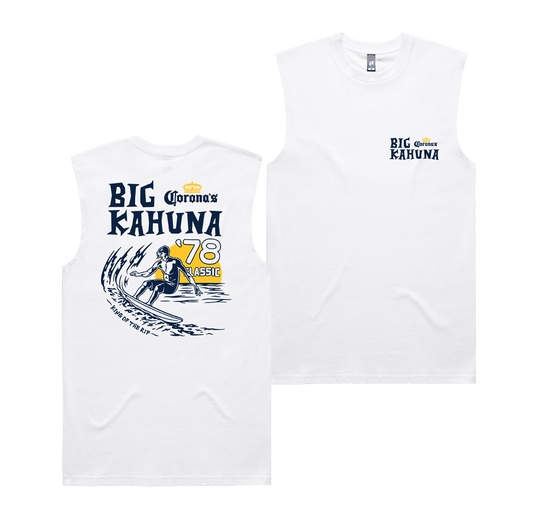 Big Kahuna Muscle Tee White Muscle Corona