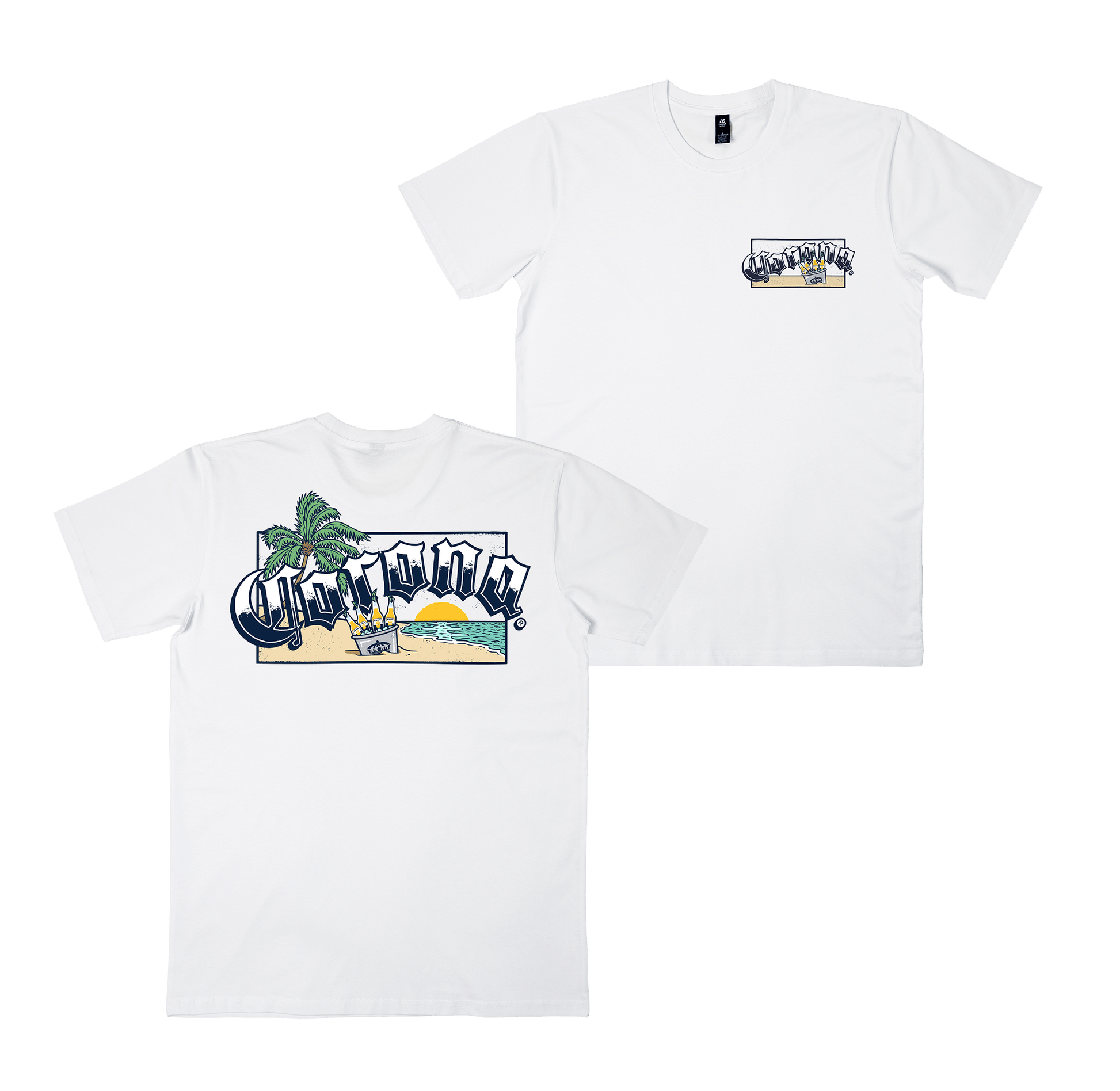 Bucket Tee White Muscle Corona
