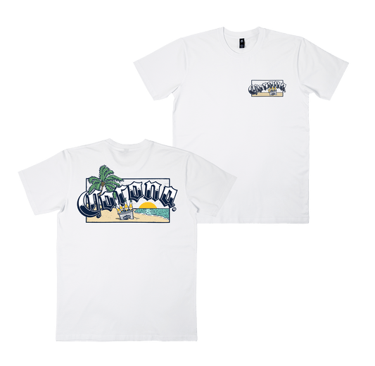 Bucket Tee White Muscle Corona