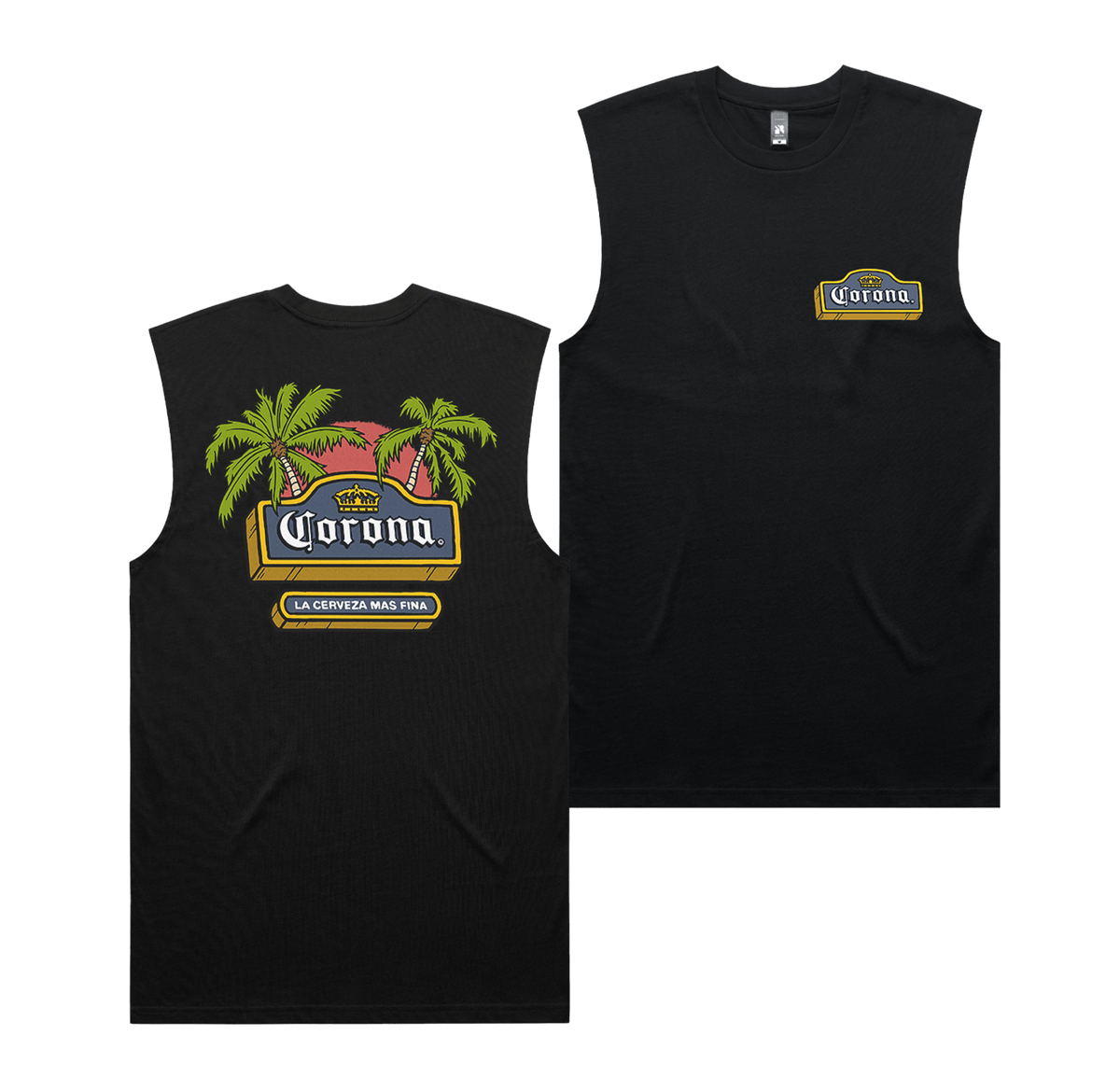 Cantina Muscle Tee Black T-Shirt Corona