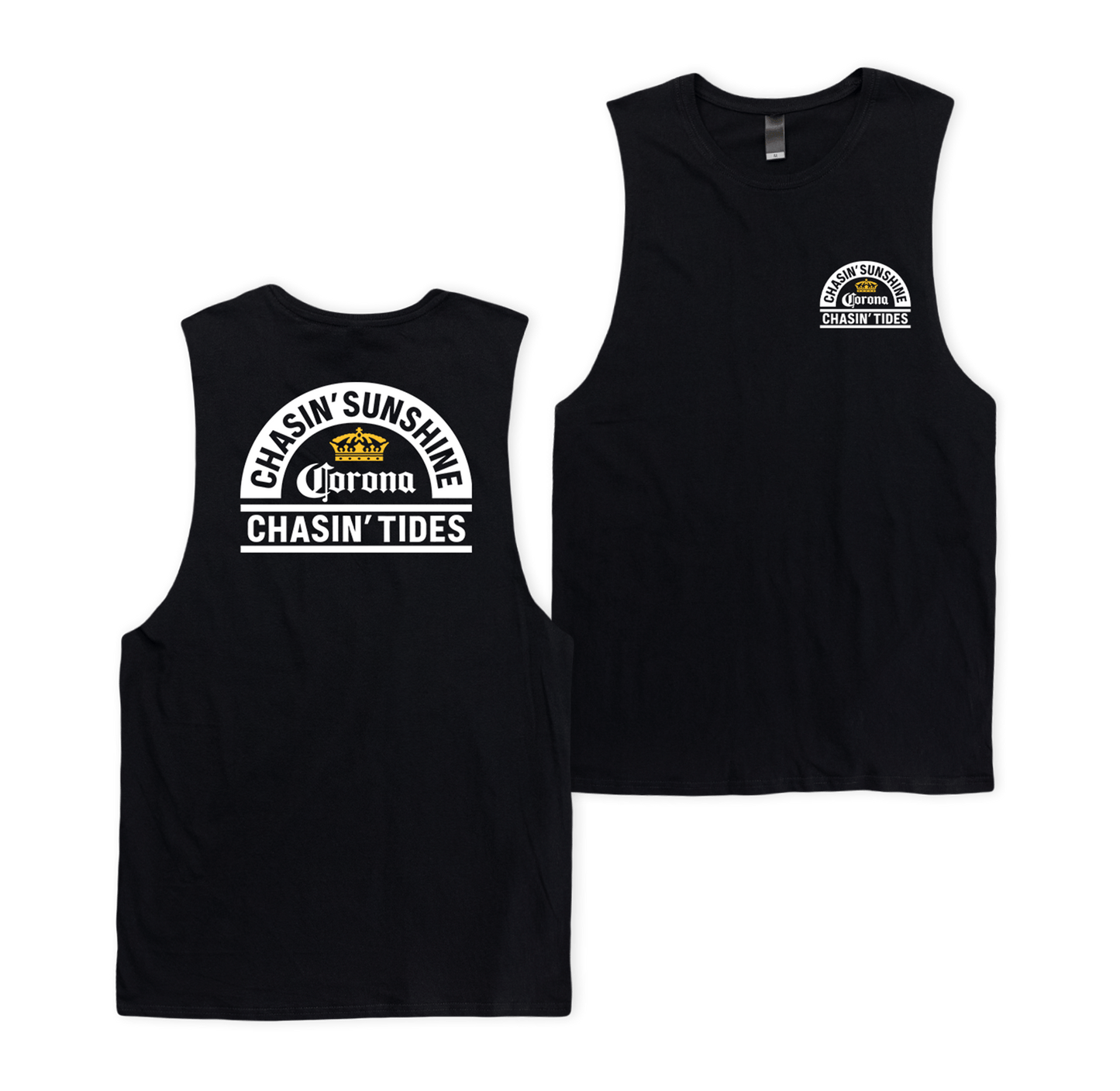 Chasin' Tides Muscle Tee Black Muscle Tanks Corona